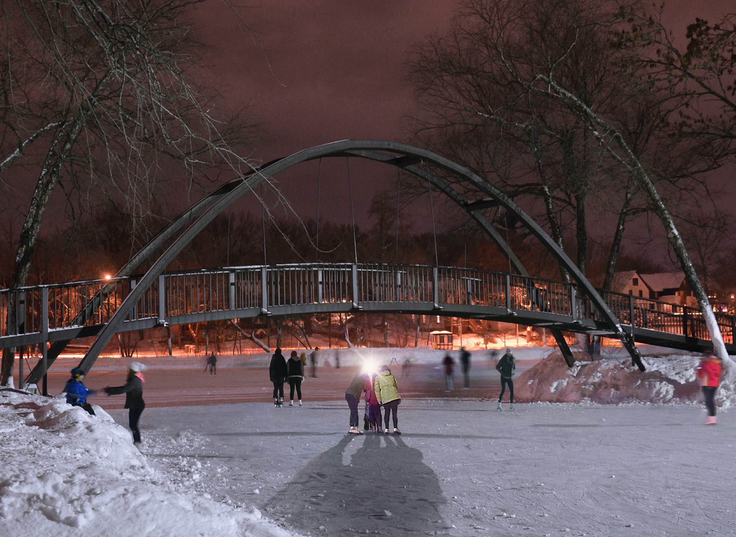 Ice skaters in Madison