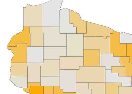 Youth suicide rates by county